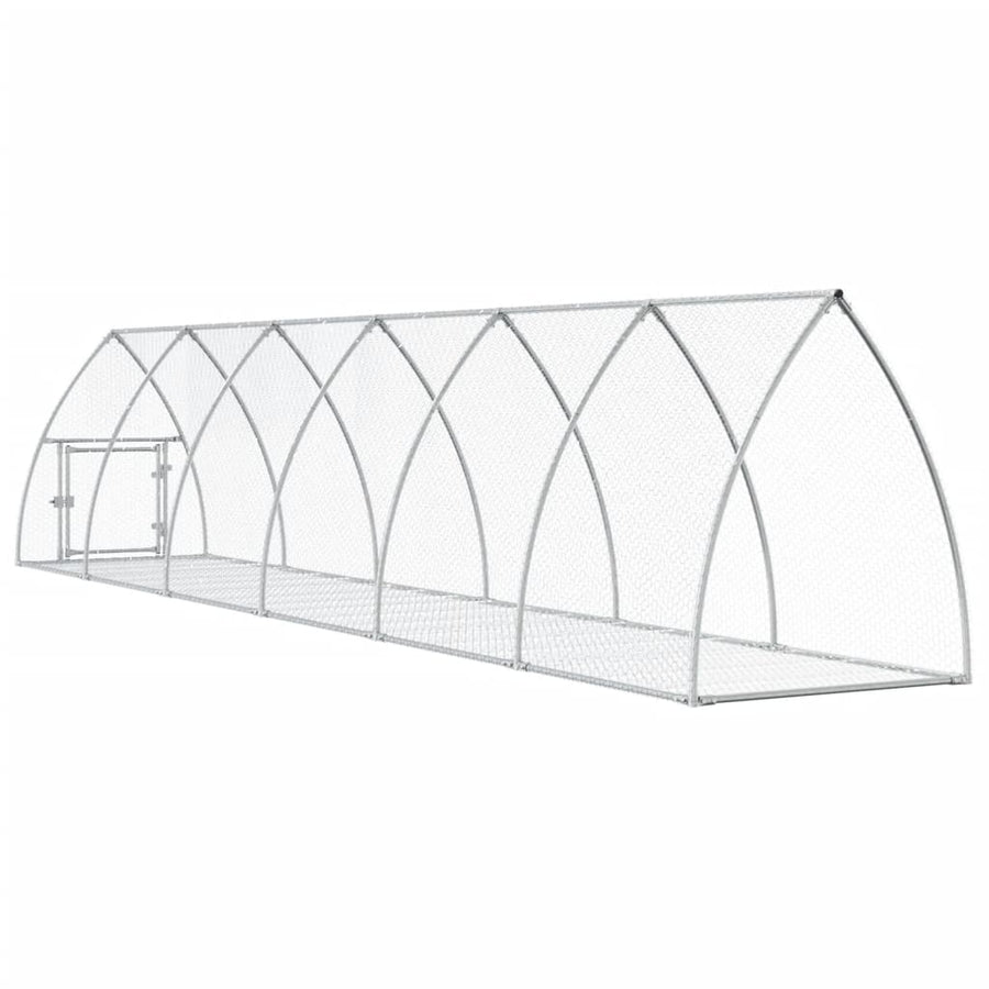 Konijnenkooi 600X105X120 Cm Gegalvaniseerd Staal Zilverkleurig