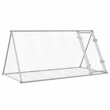 Konijnenkooi 200X105X91 Cm Gegalvaniseerd Staal Zilverkleurig Donkerbruin