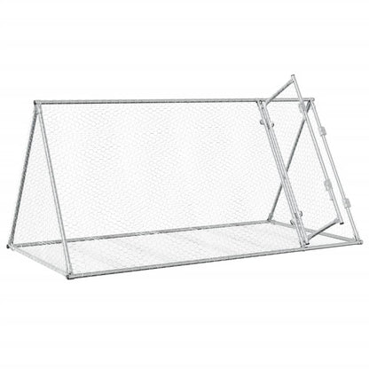Konijnenkooi 200X105X91 Cm Gegalvaniseerd Staal Zilverkleurig Donkerbruin