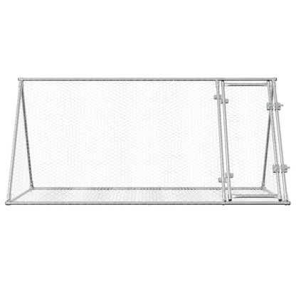 Konijnenkooi 200X105X91 Cm Gegalvaniseerd Staal Zilverkleurig Donkerbruin