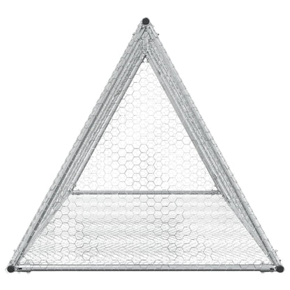 Konijnenkooi 200X105X91 Cm Gegalvaniseerd Staal Zilverkleurig Donkerbruin