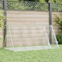 Konijnenkooi 200X105X91 Cm Gegalvaniseerd Staal Zilverkleurig Donkerbruin