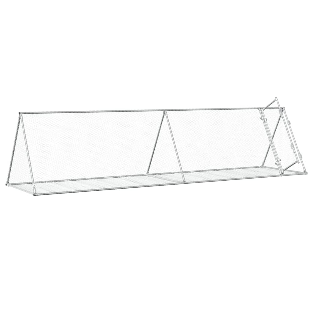Konijnenkooi 400X105X91 Cm Gegalvaniseerd Staal Zilverkleurig