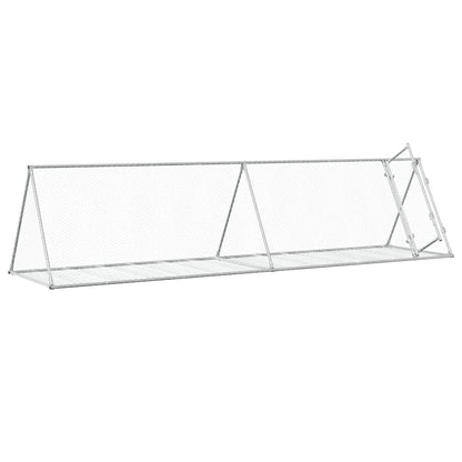 Konijnenkooi 400X105X91 Cm Gegalvaniseerd Staal Zilverkleurig