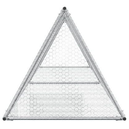 Konijnenkooi 400X105X91 Cm Gegalvaniseerd Staal Zilverkleurig