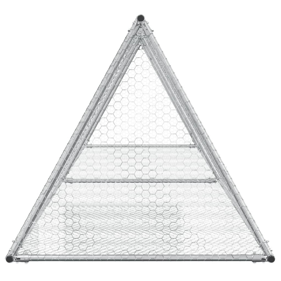 Konijnenkooi 400X105X91 Cm Gegalvaniseerd Staal Zilverkleurig