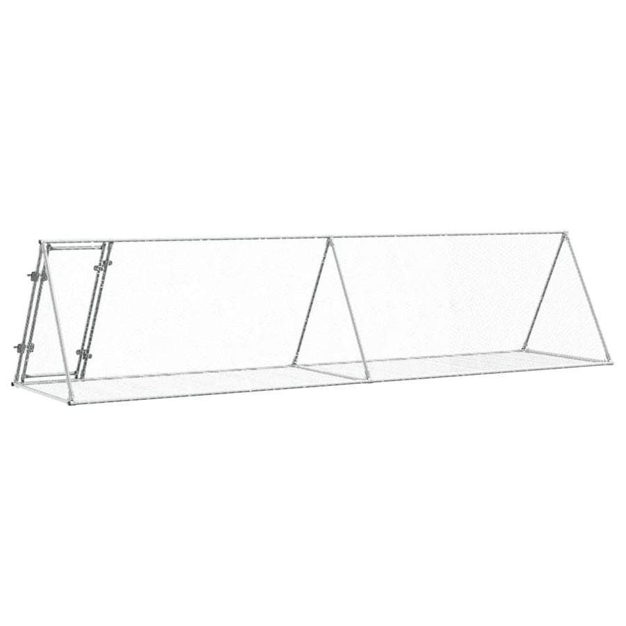 Konijnenkooi 400X105X91 Cm Gegalvaniseerd Staal Zilverkleurig
