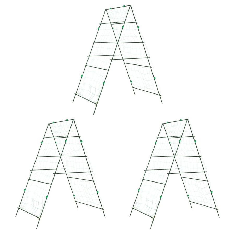 Plantenklimrekken 3 st A-frame staal