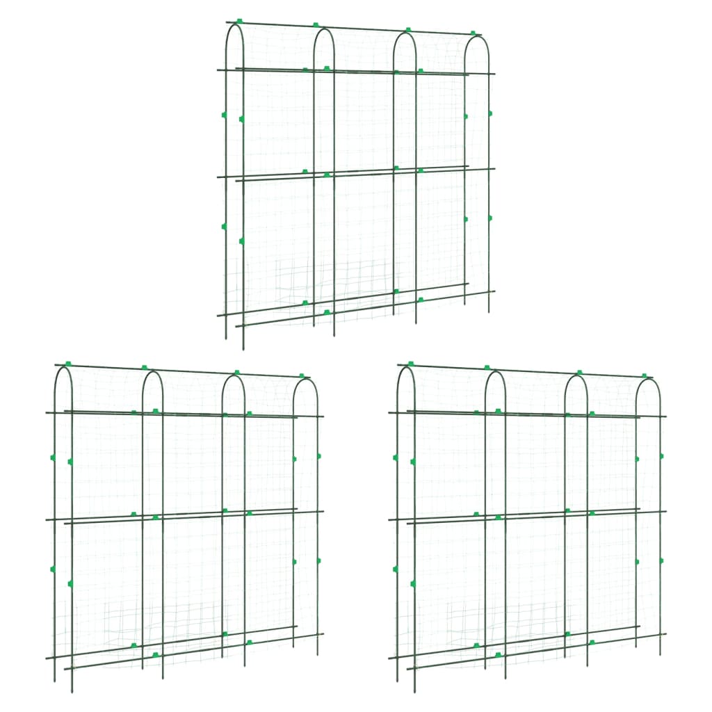 Plantenklimrekken 3 st U-frame staal
