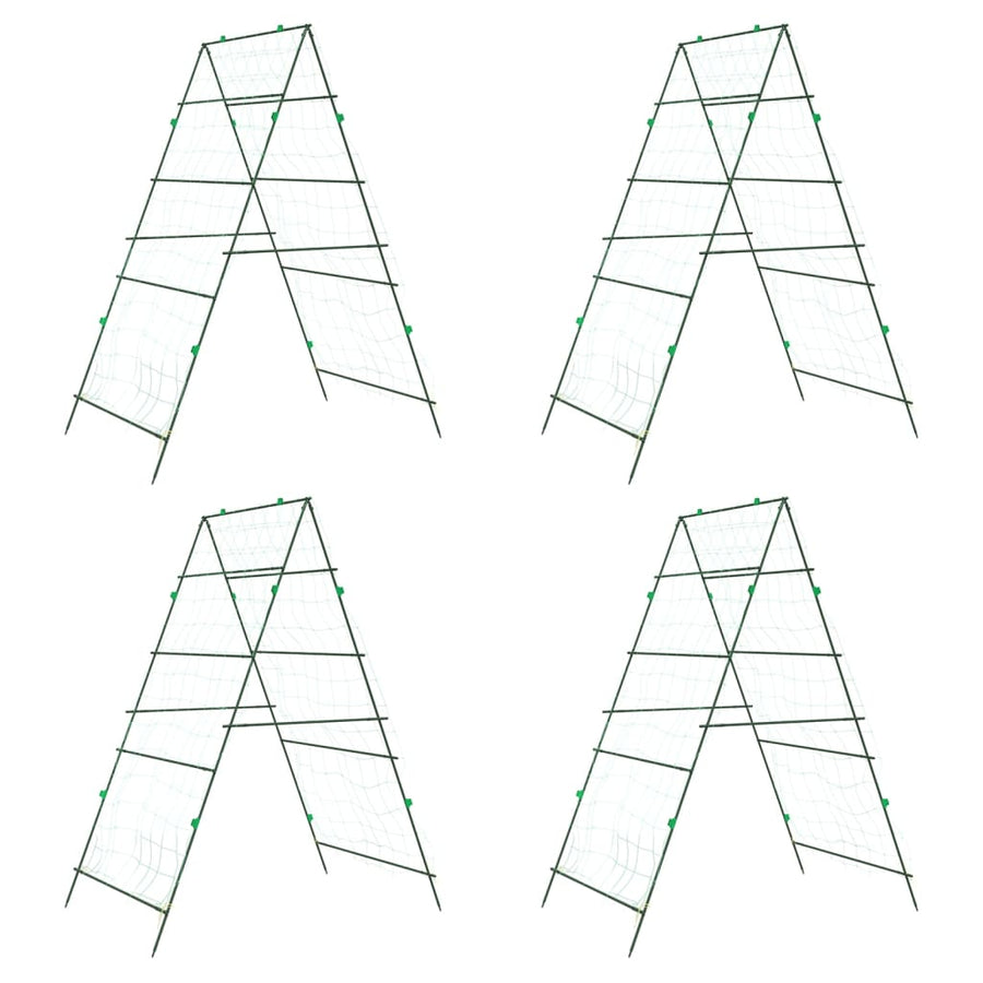 Plantenklimrekken 4 st A-frame staal