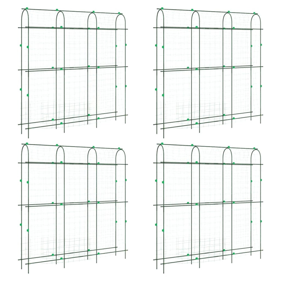 Plantenklimrekken 4 st U-frame staal
