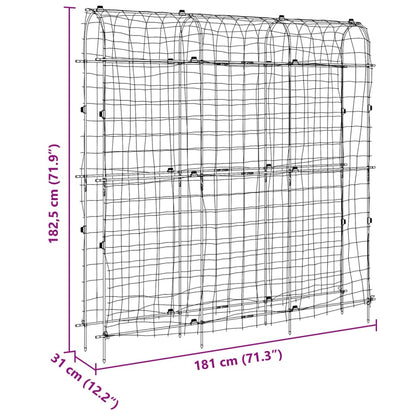 Plantenklimrekken 4 st U-frame staal