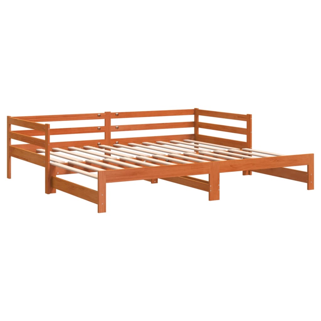 Slaapbank met onderschuifbed 90x190 cm massief grenenhout