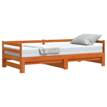 Slaapbank met onderschuifbed 90x190 cm massief grenenhout