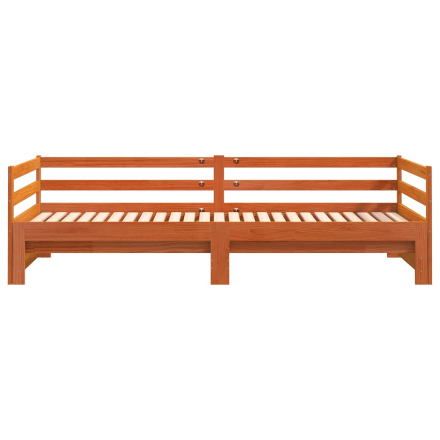 Slaapbank met onderschuifbed 90x190 cm massief grenenhout