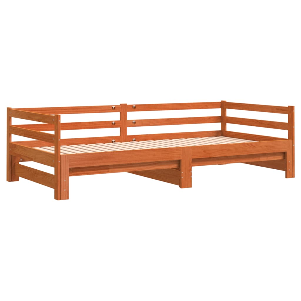 Slaapbank met onderschuifbed 90x190 cm massief grenenhout