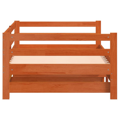 Slaapbank met onderschuifbed 90x190 cm massief grenenhout