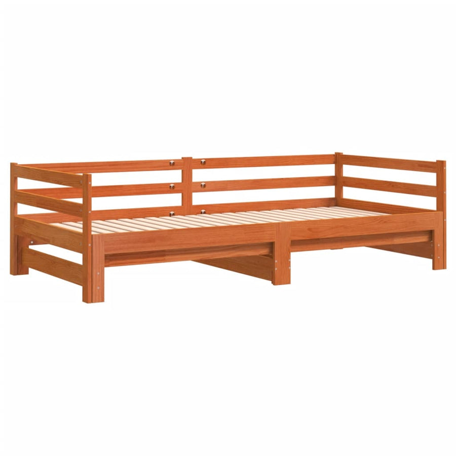 Slaapbank met onderschuifbed 80x200 cm massief grenenhout