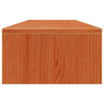 Monitorstandaard 100x27x15 cm massief grenenhout wasbruin
