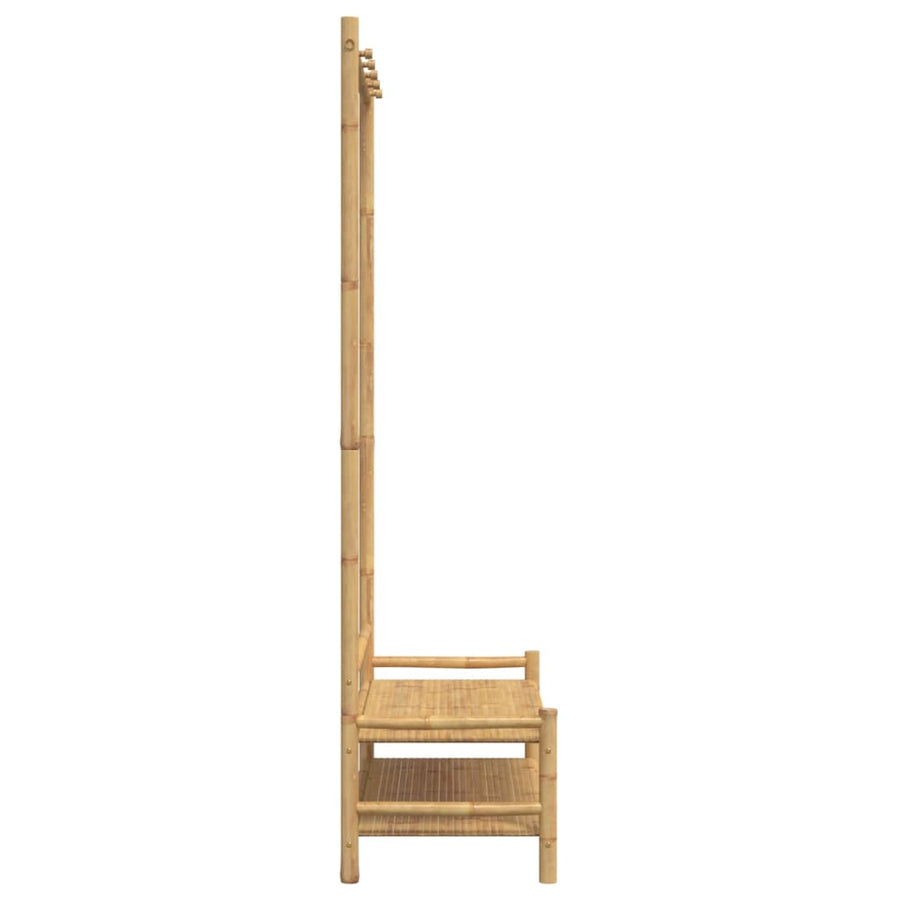 Kledingrek met schappen 103x40x183 cm bamboe