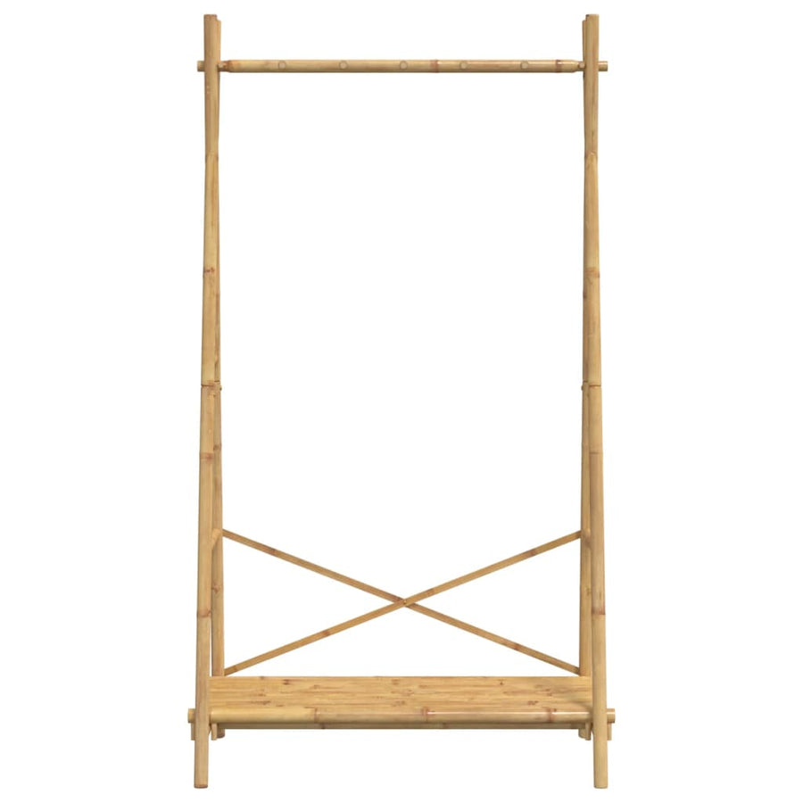 Kledingrek met schap 102x50x190 cm bamboe