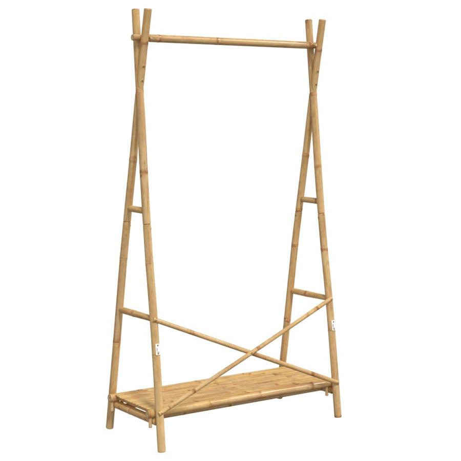 Kledingrek met schap 102x50x190 cm bamboe