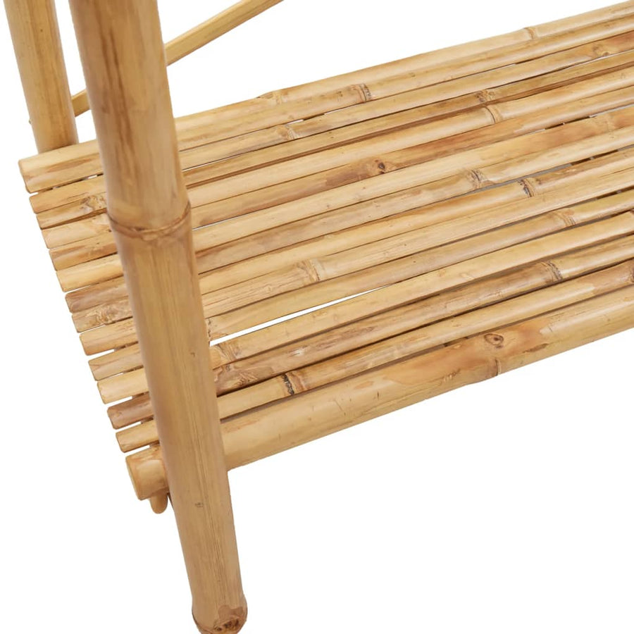 Kledingrek met schap 102x50x190 cm bamboe