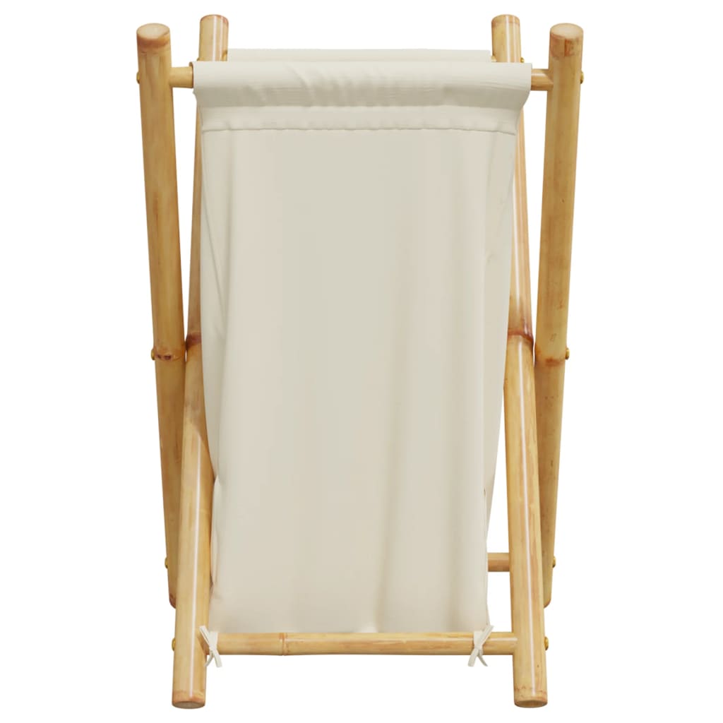 Wasmand 41,5x36x63,5 cm bamboe crèmewit