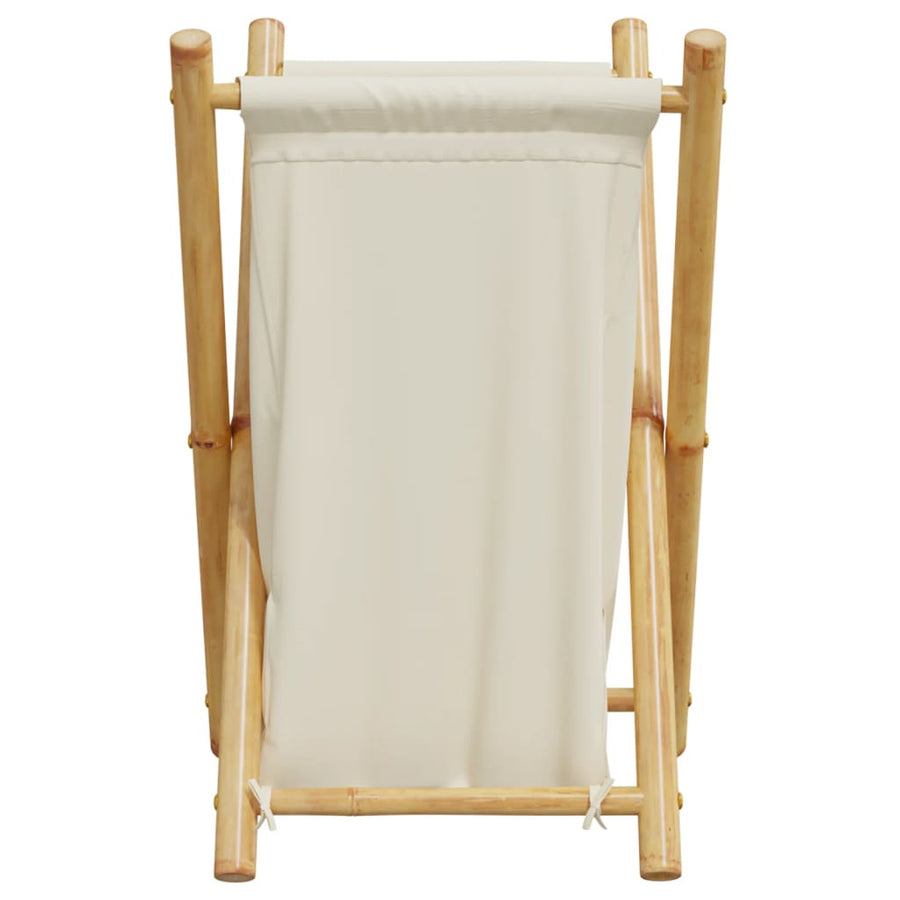 Wasmand 41,5x36x63,5 cm bamboe crèmewit
