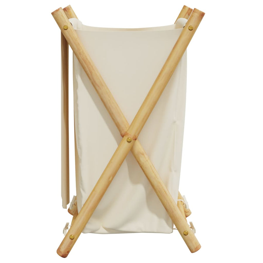 Wasmand 41,5x36x63,5 cm bamboe crèmewit