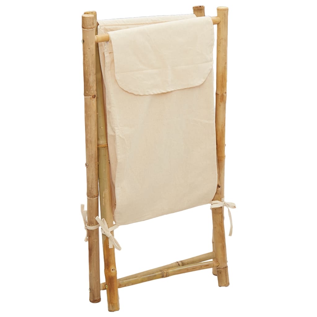 Wasmand 41,5x36x63,5 cm bamboe crèmewit