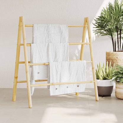 Handdoekladder met 4 sporten 90x50x100 cm bamboe