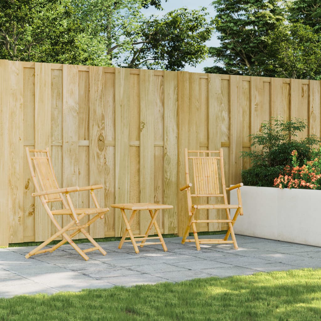 Tuinstoelen 2 st inklapbaar 53x66x99 bamboe