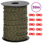 Guy rope with reflective strips and tensioners 50 m 3 mm