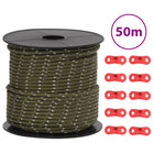 Guyline with reflective strips and tensioners 50 m 4 mm
