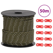 Tentscheerlijn 4 mm x 50 m groen met spanners