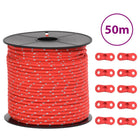 Guyline with reflective strips and tensioners 50 m 4 mm