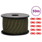 Guyline with reflective strips and tensioners 50 m 5 mm