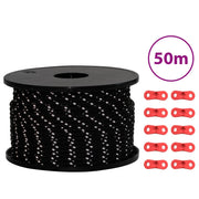 Tentscheerlijn 50 m 5 mm polypropeen zwart