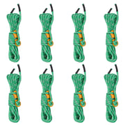 Tentscheerlijnen 8 stuks reflecterend 4 m 4 mm met spanners