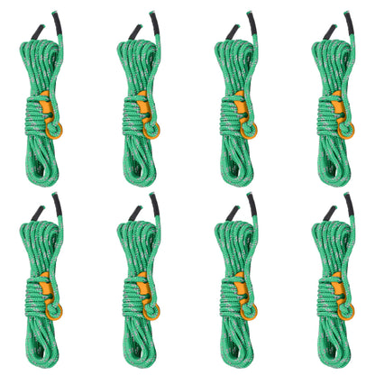 Tentscheerlijnen met spanners 8 st reflecterend 4 m 4 mm