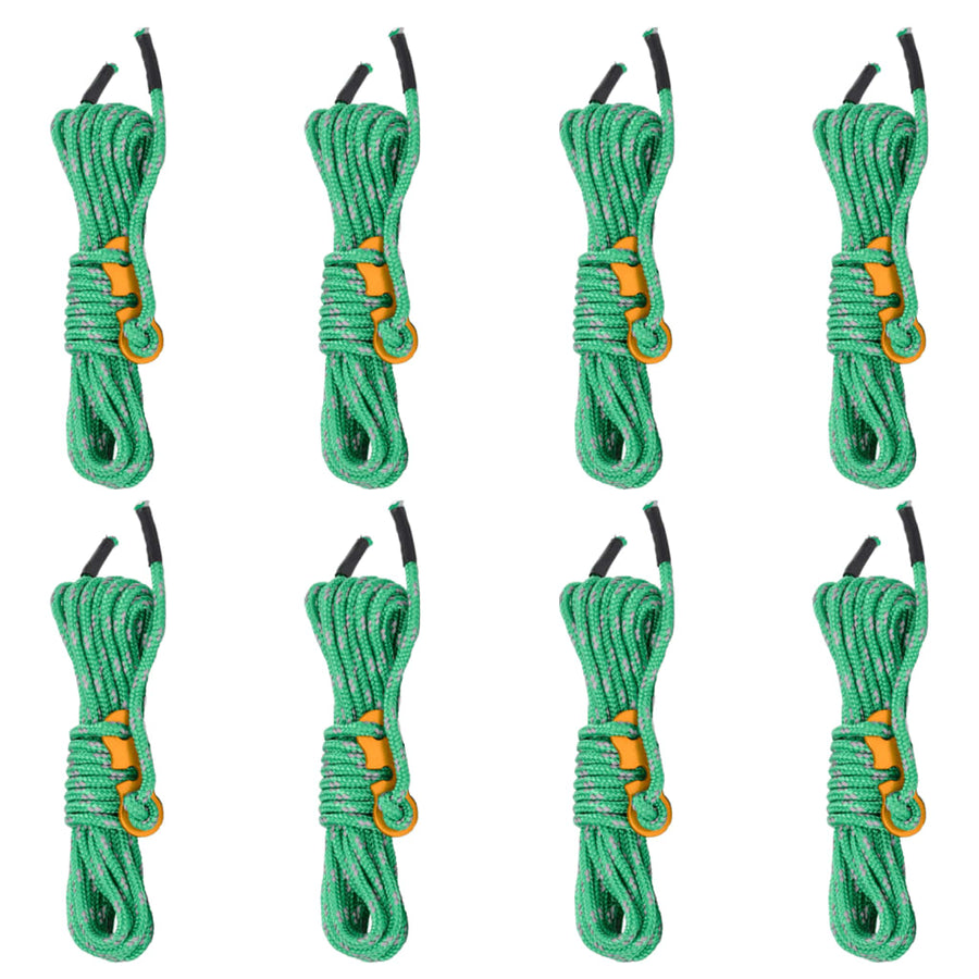 Tentscheerlijnen met spanners 8 st reflecterend 4 m 4 mm