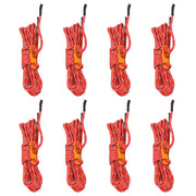 Tentscheerlijnen 8 st reflecterend 4 m 4 mm rood