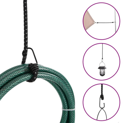 Spanelastieken met reflecterende strips en haken 25 st 100 cm