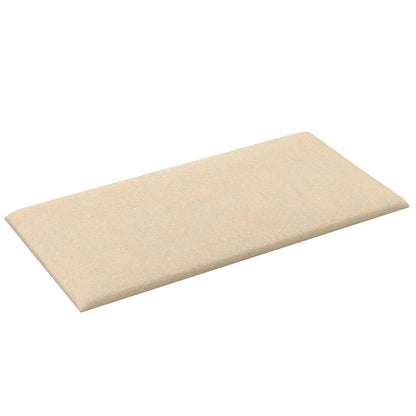 Wandhoofdbord 12 pcs Crème 30 x 15 cm Stof