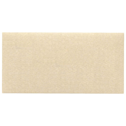 Wandhoofdbord 12 pcs Crème 30 x 15 cm Stof