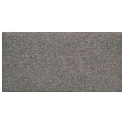 Wandhoofdbord 12 pcs Lichtgrijs 30 x 15 cm Stof
