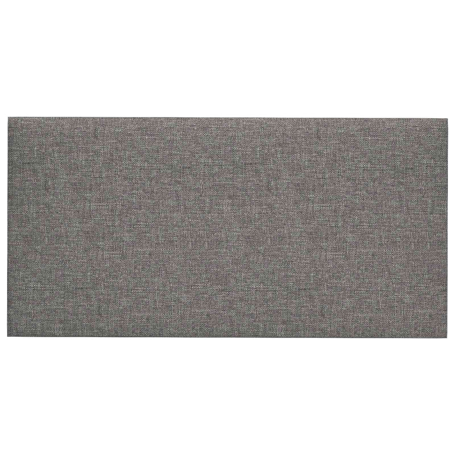 Wandhoofdbord 12 pcs Lichtgrijs 30 x 15 cm Stof