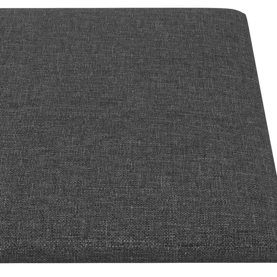 Wandhoofdbord 12 pcs Donkergrijs 30 x 15 cm Stof