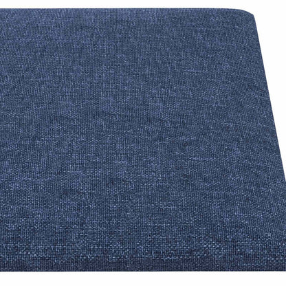 Wandhoofdbord 12 pcs Blauw 30 x 15 cm Stof